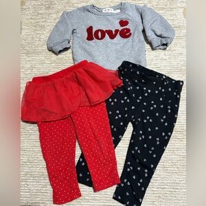 12m Valentine’s Day Outfit for Baby Girl